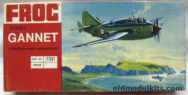 Frog 1/72 Fairey Gannet - Red Series, F331 plastic model kit